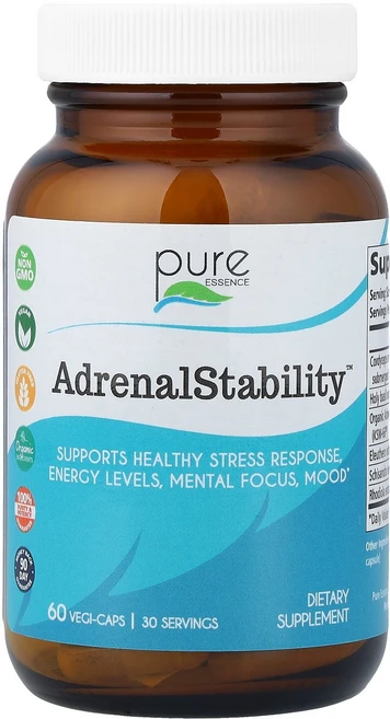 Pure Essence AdrenalStability™ 60 Vegi-Caps, 1개, 60정 - 쿠팡