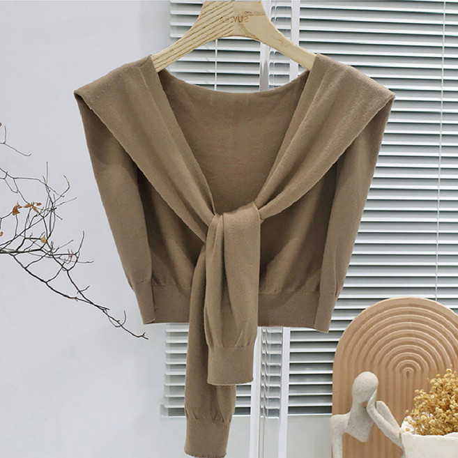 [공블리] 걸치는 가디건 어깨가디건 숄더 니트 레이어드 여성 어깨 숄 가디건 패션 패션가디건