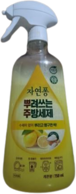 자연퐁 주방세제 레몬향 뿌려쓰는 타입, 750ml, 4개
