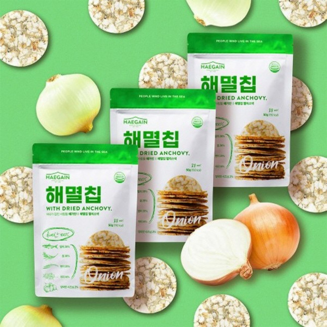 건강해!멸칩 양파맛 세트, 3개