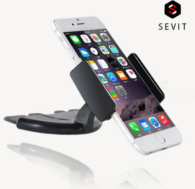 스마트폰 차량용 CD 슬롯 거치대 LP-8A, 1개, 블랙