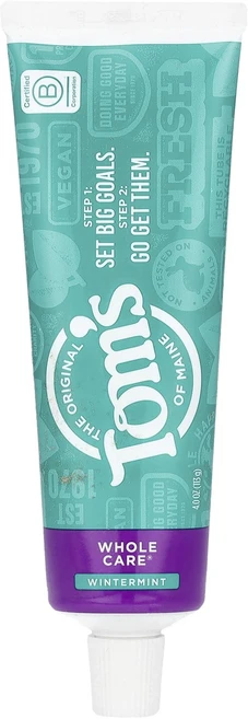특별한효과 Tom's of Maine Whole Care® 불소 함유 충치 예방 치약 윈터민트 113g(4oz) 곧일시품절됩니다, TomsofMaineWholeCare불소함유충치예방치약, 113g, 1개 - 쿠팡