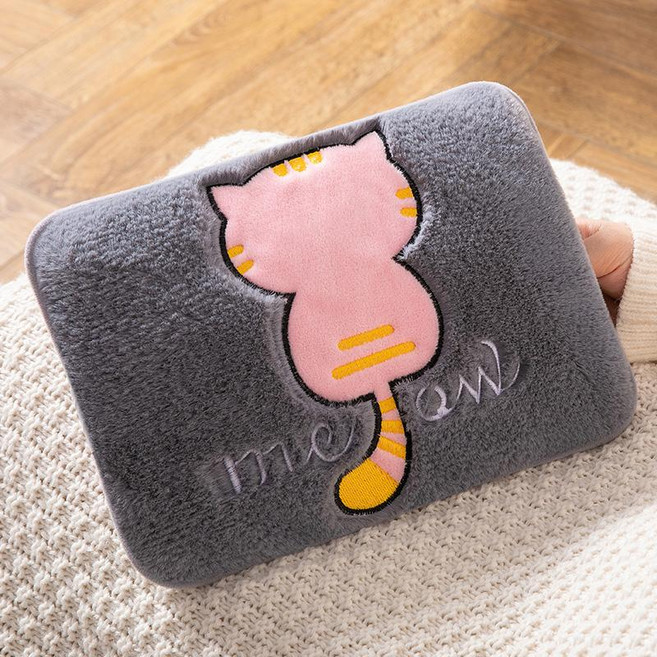 손난로 전기핫팩 온풍기 책상 난로 곰발바닥 핫팩 온열기, 일체형후방모습고양이그레이분리불가, 1개