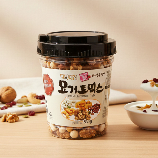 토농이 프리미엄 요거트 믹스 견과류 혼합 간식 대용량, 1개, 550g