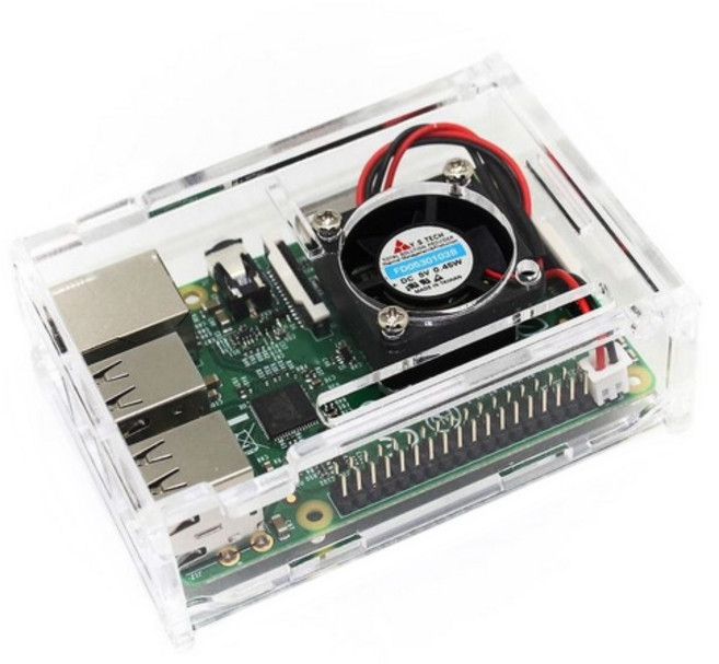 라즈베리파이 아크릴 케이스 - 3 2 B B+ 쿨링팬 세트, 1개