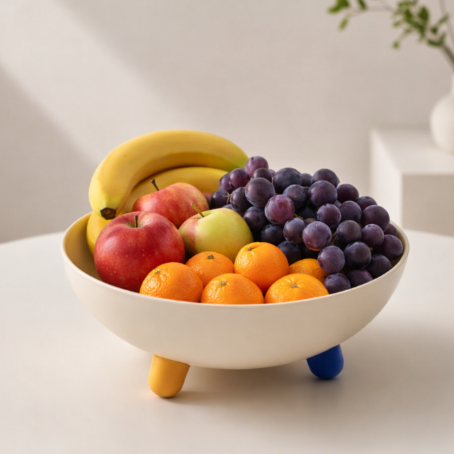 과일 바구니 감성소품 간식 트레이, 1개, 화이트