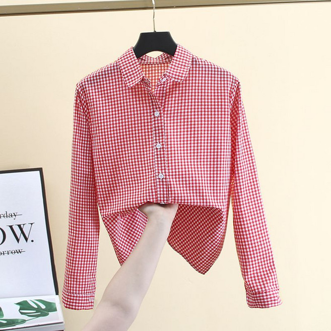 최화정체크셔츠 유튜브 최화정 스타일 체크 셔츠 블라우스 캐주얼 남방