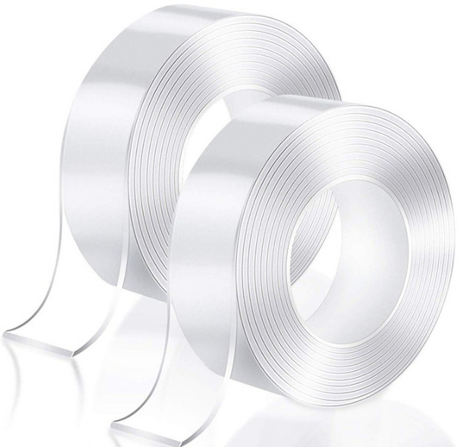 초강력 클리어겔 방수 투명 양면테이프 두께1mm X 폭3cm X 길이5M 틈새차단 곰팡이방지, 1mmX3cmX5m, 2개