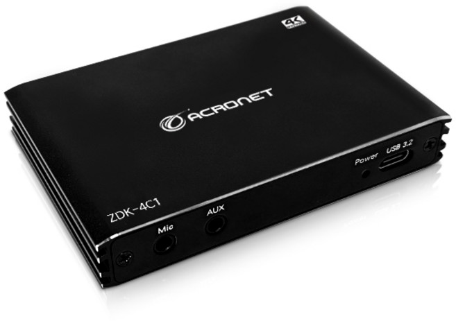아크로넷 USB3.2 C타입 외장형 캡쳐보드 4K60 ZDK-4C1