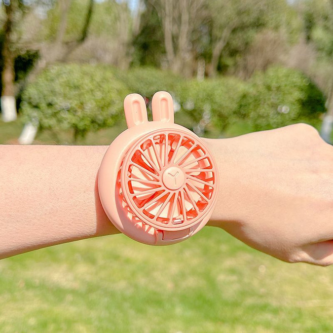 픽슝 시계선풍기 손목밴드 USB충전 휴대용 팔찌 선풍기, P, 1개