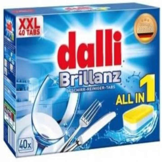 달리 올인원 Dishwasher Tablets 40개 식기세척기 세제, 1개