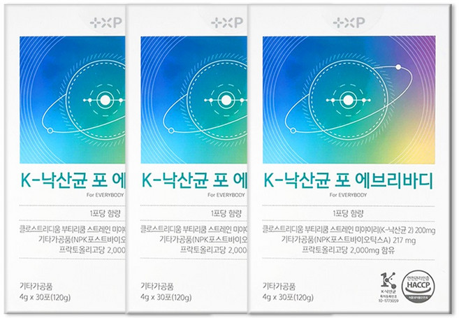 K 낙산균 포 에브리바디, 3개, 30회분