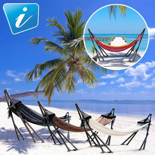 프리미엄 캠핑 해먹 풀세트(해먹+스탠드+모기장+가방) 4가지 증정, 블랙