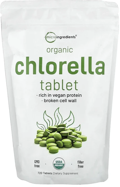 행복하고 건강하게 Micro Ingredients 유기농 클로렐라 정제 720정(1정당 0.5g) 백년회로하세요, MicroIngredients유기농클로렐라정제720정1 - 쿠팡