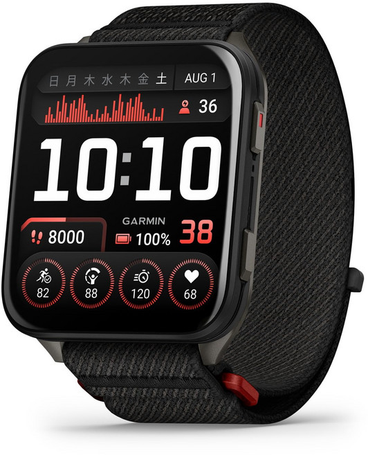 Garmin® Venu® X1 얇고 가벼운 GPS 스마트워치 AMOLED 디스플레이 고급 건강 및 피트니스 기능 슬레이트 티타늄 케이스백과 블랙 ComfortFit, Black, 1개