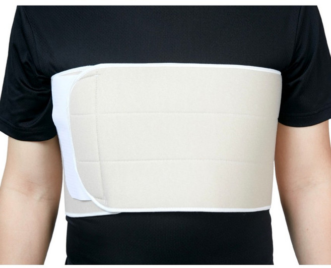 갈비뼈보호대 순수국내제조 늑골보호대 가슴보호대 흉부보호대 갈비뼈복대, 1개, 베이지 계열