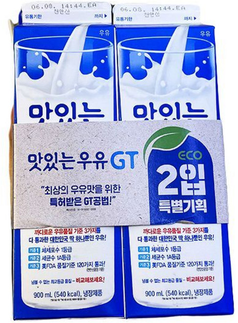 [남양] 맛있는 우유 GT, 종이박스포장, 1개, 900ml