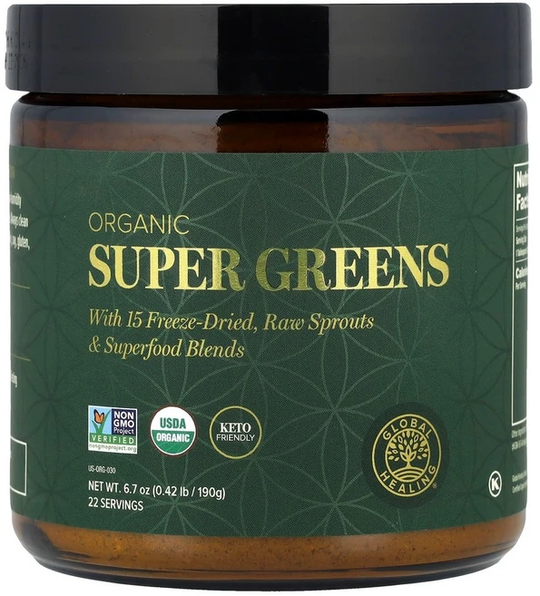 Global Healing 유기농 슈퍼 그린 190g, 189 g, 1개 - 쿠팡