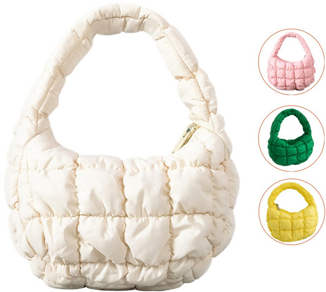 쇼크온 [초경량] 몽글구름백 쁘띠 퀼팅 구름가방 미니 토트백 패딩 핸드백
