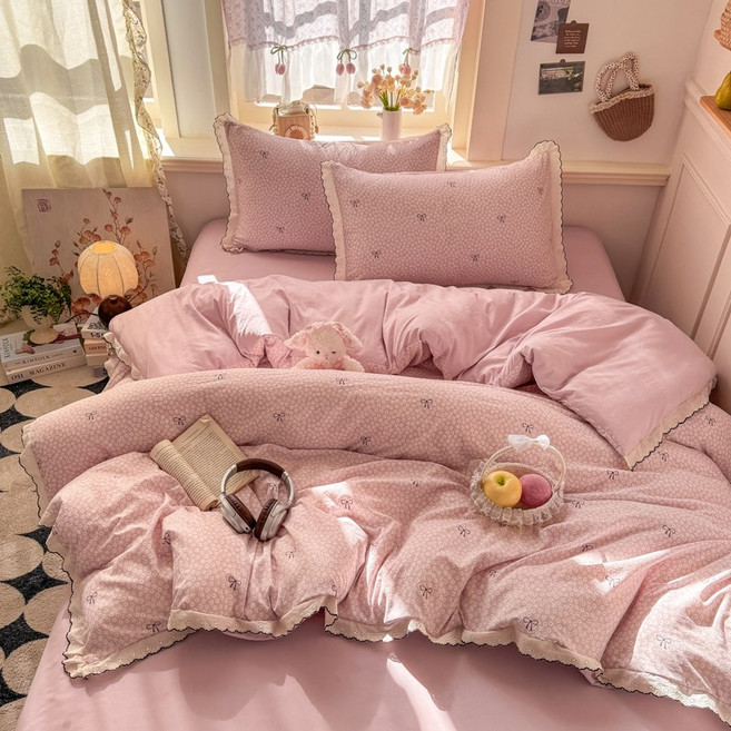 혜신 레이스 이불커버세트 부드러운 사계절 침구세트