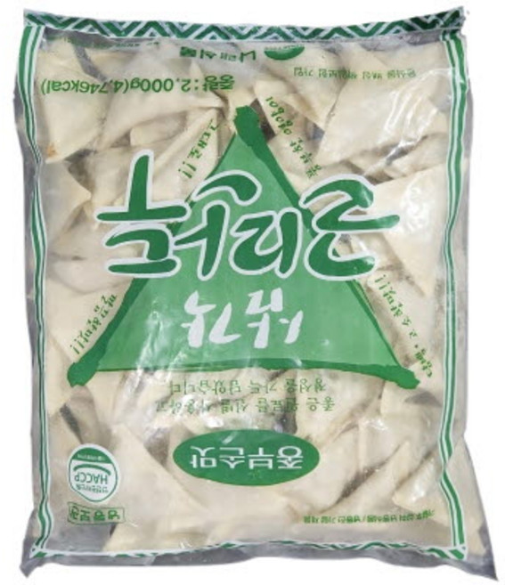 나래식품 삼각군만두 2kg / 냉동 종부손맛 군만두 대용량, 1개