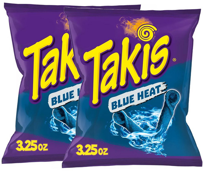 바르셀 Takis 타키스 블루히트 가장매운 또띠자칩 스낵사이즈 Takis Blue Heat 3.25oz Snack Size, 2개, 92g