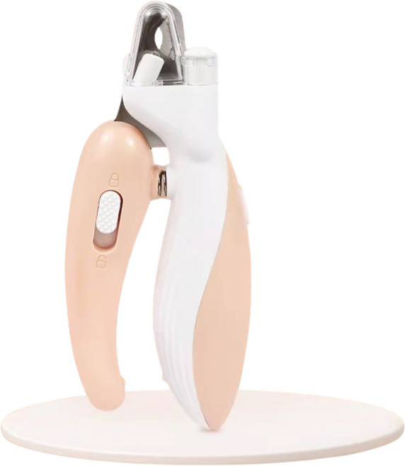 안전 LED 고양이 강아지 반려동물 발톱깎이, 1개, 레드