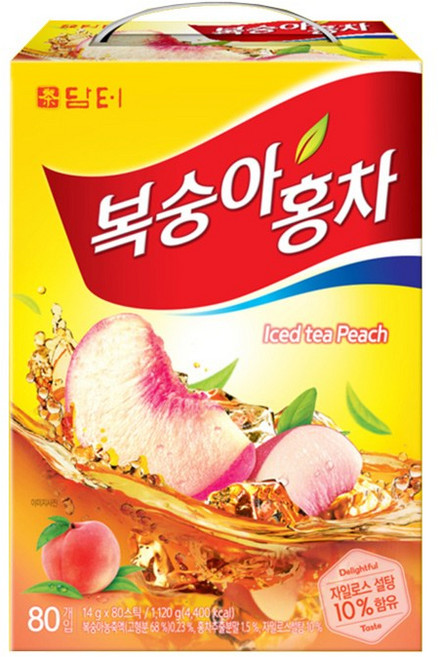 담터 복숭아 홍차 아이스티 80T, 80개입, 80개입