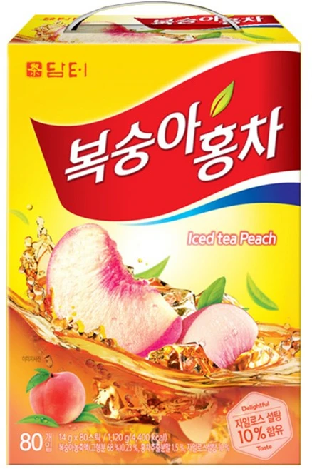 담터 복숭아 홍차 아이스티 80T, 80개입, 80개입 - 쿠팡