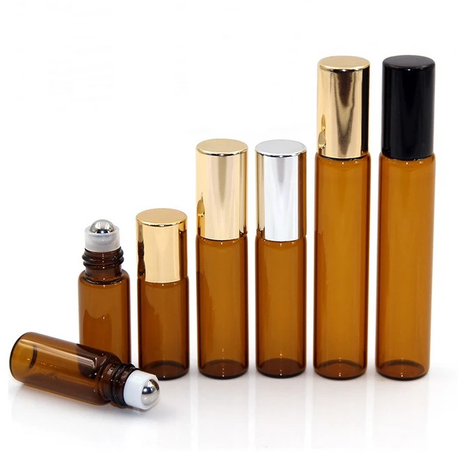 모든스토아 갈색롤온 향수 공병 롤러볼 아로마용기, 100개, 골드(2ml) - 쿠팡