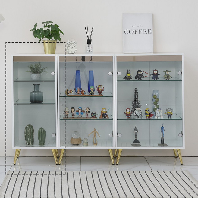 이지 골드 3단 장식장 400 유리장식장 미니 피규어 진열장, 이지-골드 400-3단 장식장