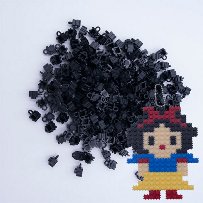 디폼블럭8mm320개 세트&부자재, B08_디폼블럭8mm 블럭연결고리검정(100개)