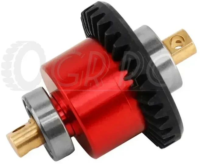 CNC 금속 전면 및 알루미늄 커버 MJX 하이퍼 고 14210 1/14 RC 자동차용 차동 기어 업그레이드 부품, 04 Red Rear Only