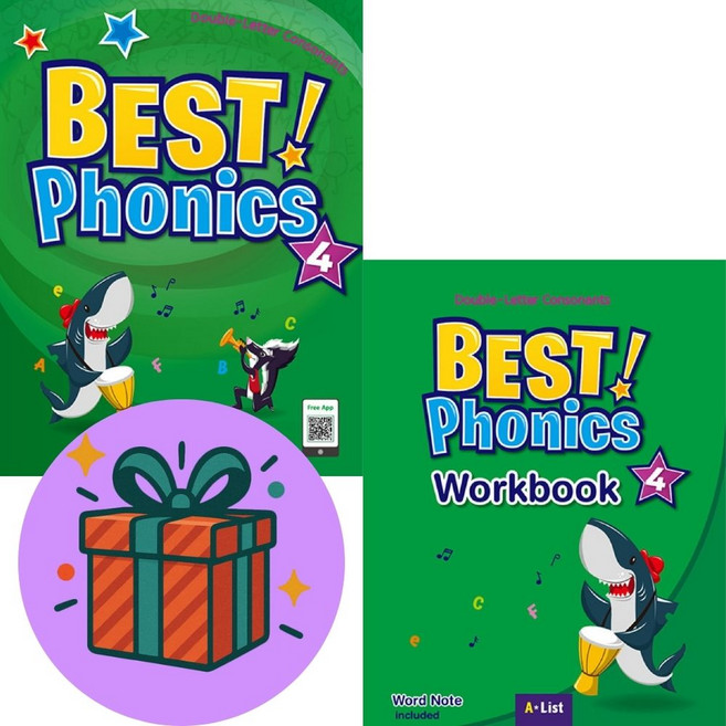 베스트 파닉스 Best Phonics 4 SB+WB 세트 (총2권) (사은품증정) 에이리스트, 베스트 파닉스 4 책 + 워크북 세트