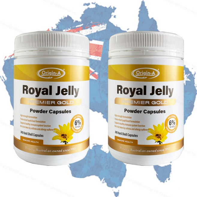 호주 오리진에이 로얄제리 파우더 2250mg 240캡슐 2병, 2개, 240정