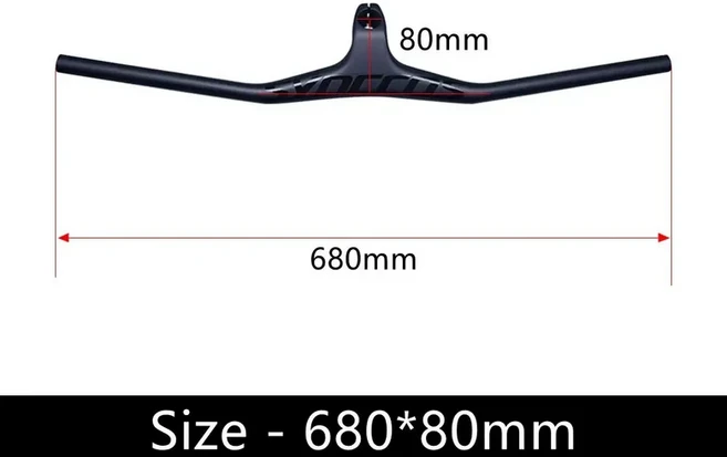 Syncros 핸들 바 산악 자전거 통합 핸들 바 줄기-17도 탄소 섬유 자전거 MTB 폭 660 - 800mm, [05] 680X80mm, 1개
