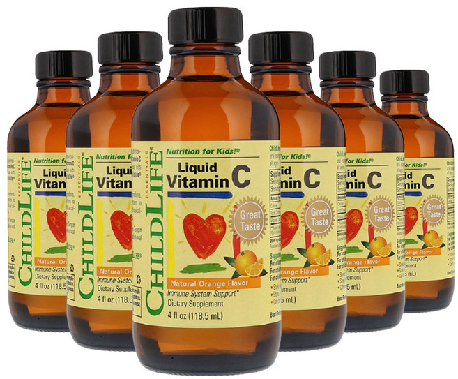 차일드 라이프 차일드라이프 리퀴드 비타민C 4 Fl.Oz. (118.5ml) ChildLife Liquid Vitamin C 4 Fl Oz -6개 SET, 118.5ml, 6개