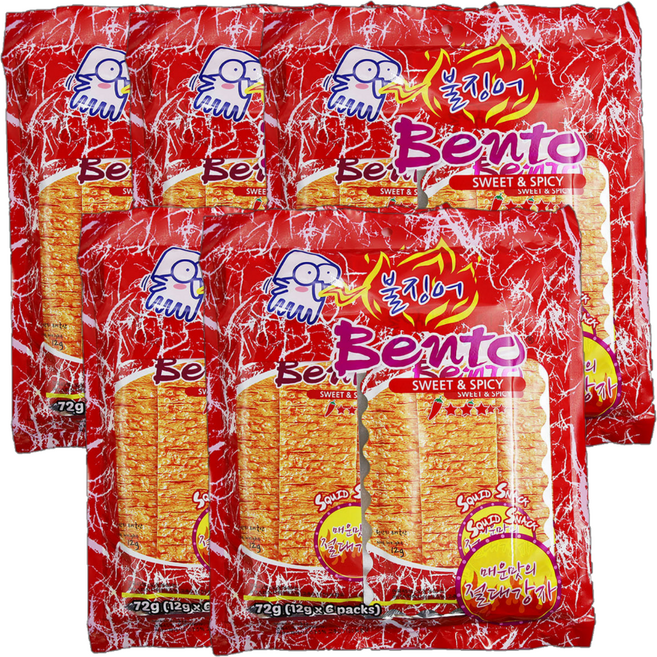 벤토 맛징어 갈릭앤스파이시, 72g, 5개