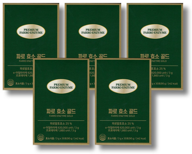 올바른건강식품 파로 효소 골드 30p, 90g, 5개