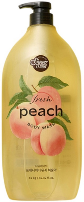 샤워메이트 복숭아 바디워시 과일향, 1.2kg, 1개