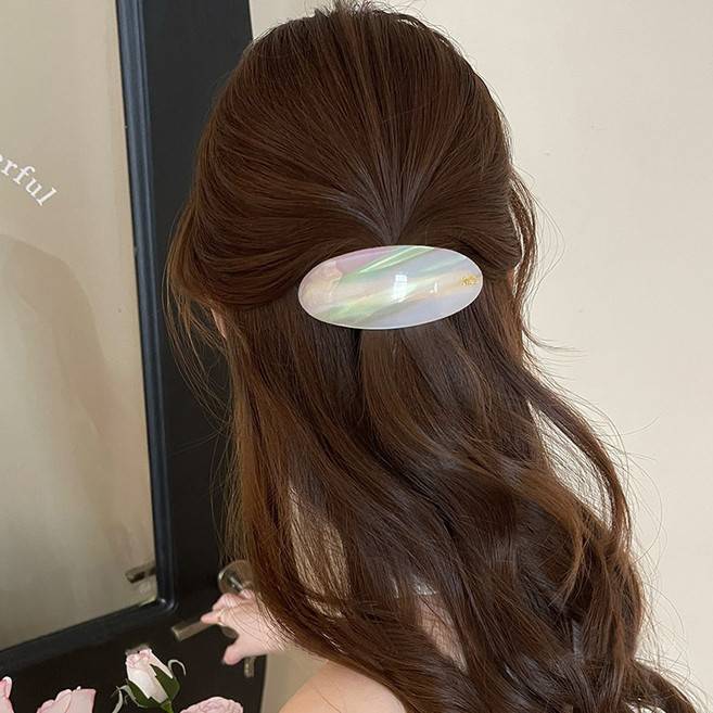 헤어퀸 고급 반묶음 단발머리 자동핀 헤어핀 머리핀 9cm