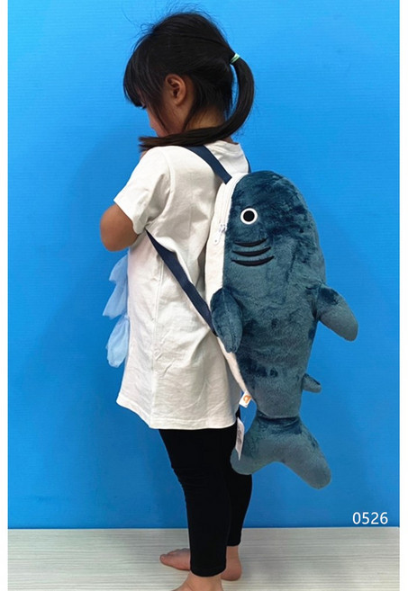 鯊魚後背包 約55公分 兒童動物造型背包
