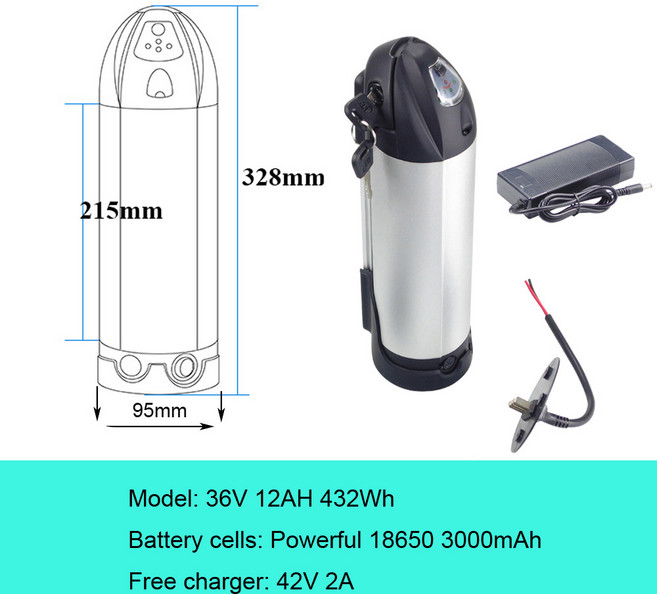 실버 피쉬 접이식 전기 자전거 배터리 36v 48v 10.4ah 13ah 17.5ah 크레이지버드 콤보 CU7 이신휠 U4 자전거용, [03] 36V12AH