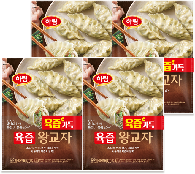 하림 육즙왕교자 420g 4봉, 4개