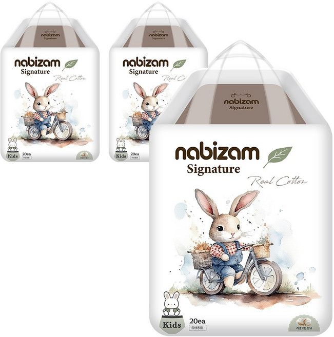 나비잠 기저귀 시그니처 팬티 3팩, 키즈형(Kid), 60매