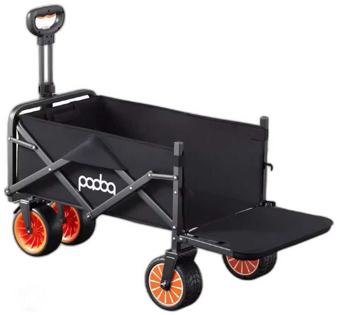 전동웨건 카트 자동 운반카 자동웨건 접이식 전기 캠핑 웨건, 1개, 프리미엄 글로우 아이보리 6KM 수납강화