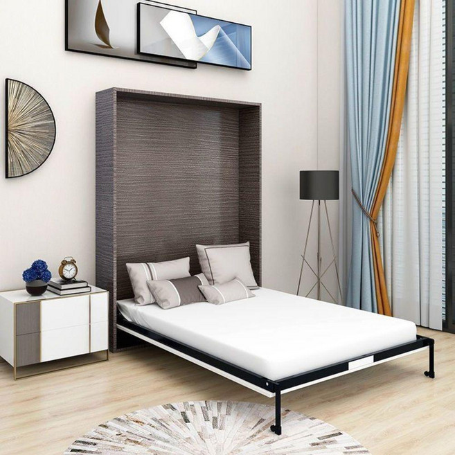 숨겨진 침대 월베드 붙박이 공간 활용 히든 원룸 간이 벽장 0.9x2m 수직, I. 1.35x2m