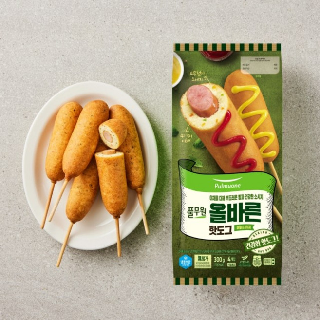 풀무원 올바른핫도그 300g 2개