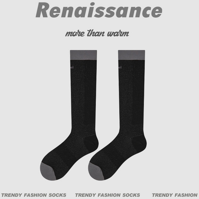 Renaissance 運動壓力小腿襪, S0038黑色,均碼, 1個