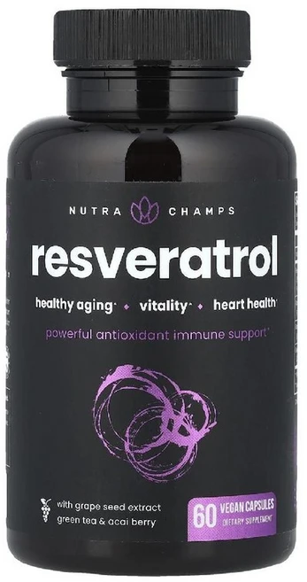NutraChamps 레스베라트롤 Resveratrol 베지캡슐 60정, 1개 - 쿠팡